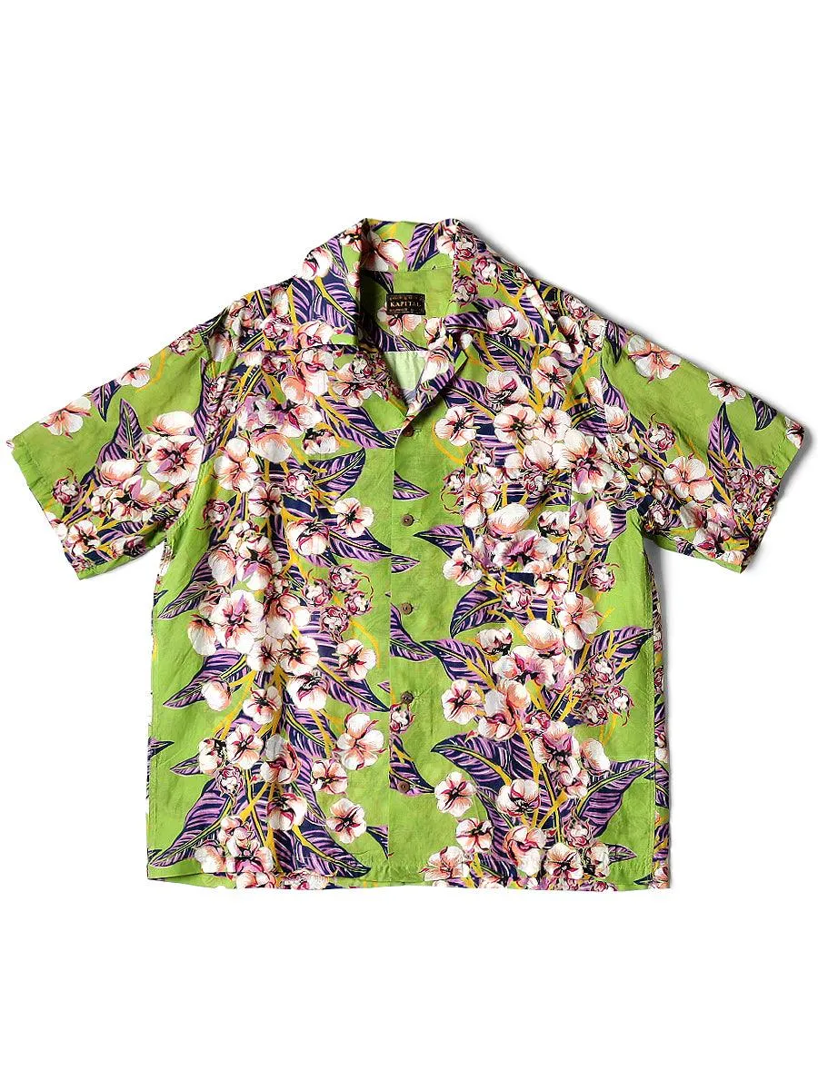 Kapital Silk rayon cotton flower pattern rangle color aloha shirt (short sleeves) K2205SS111