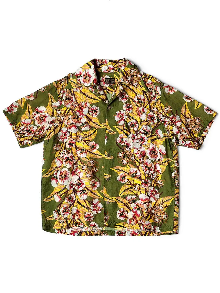 Kapital Silk rayon cotton flower pattern rangle color aloha shirt (short sleeves) K2205SS111