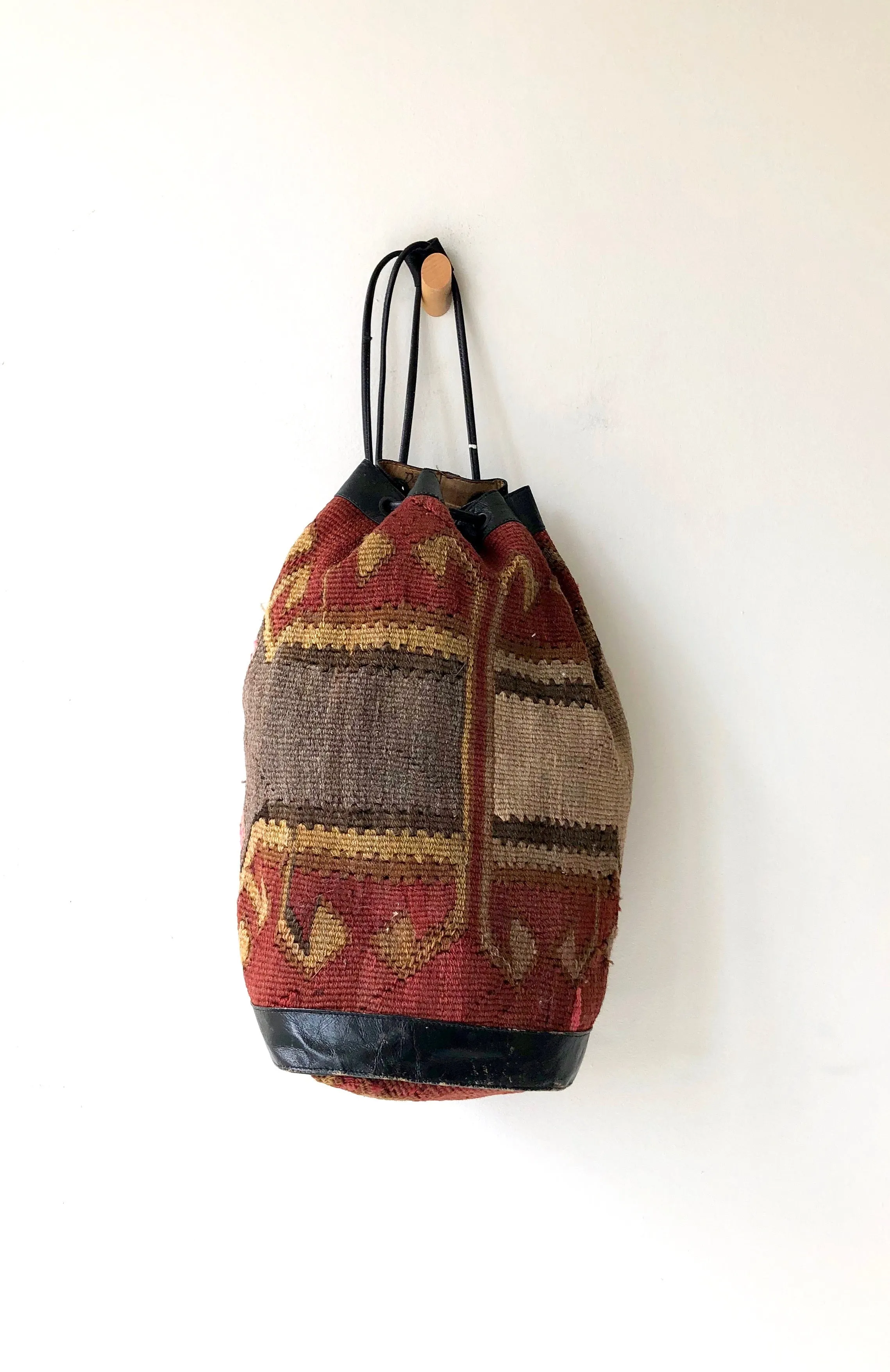 Kilim Drawstring Backpack