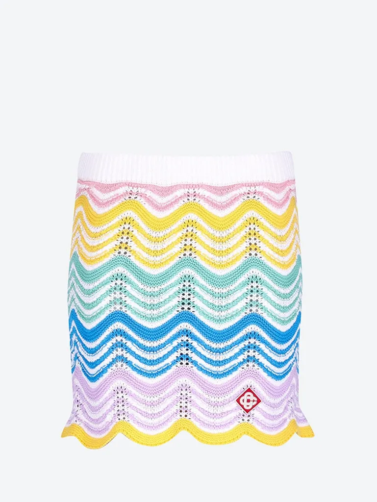 Knit wave crochet skirt