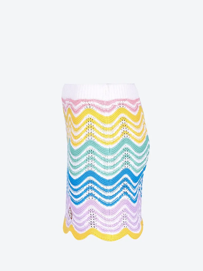 Knit wave crochet skirt