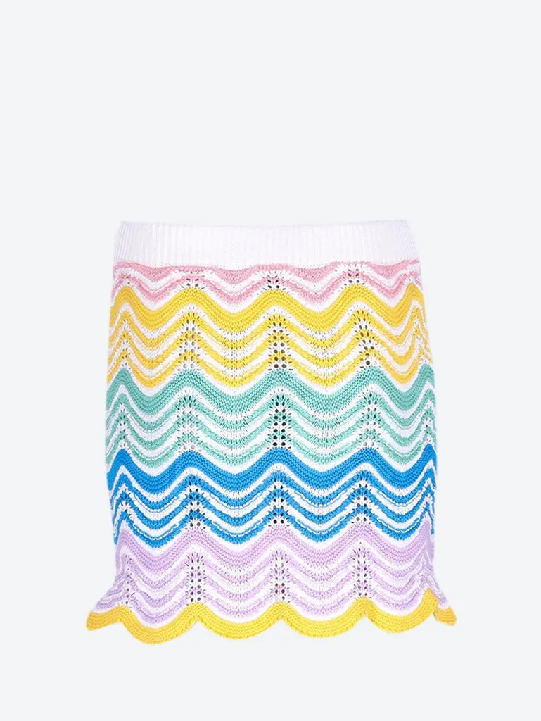 Knit wave crochet skirt