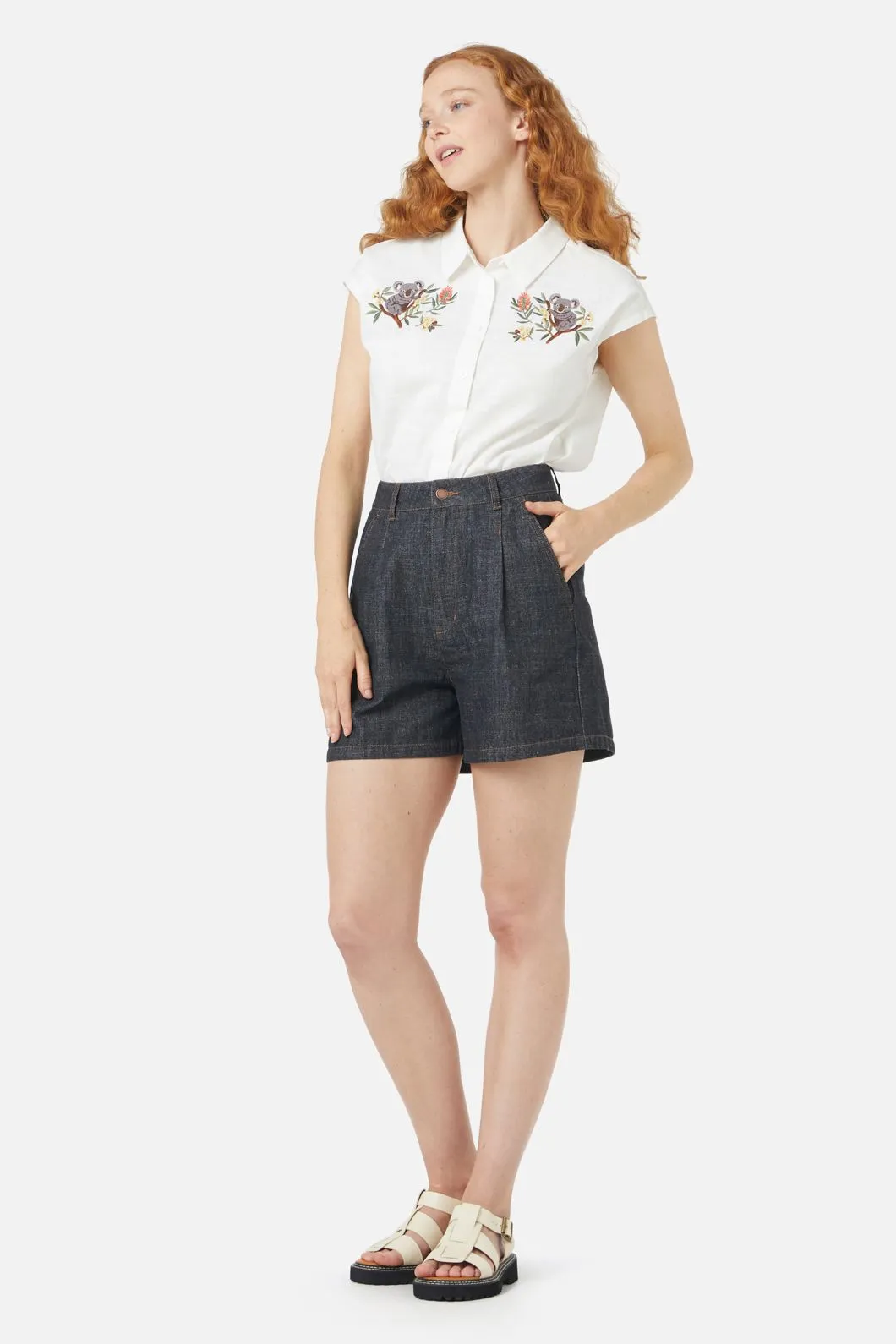 Koala Embroidered Blouse