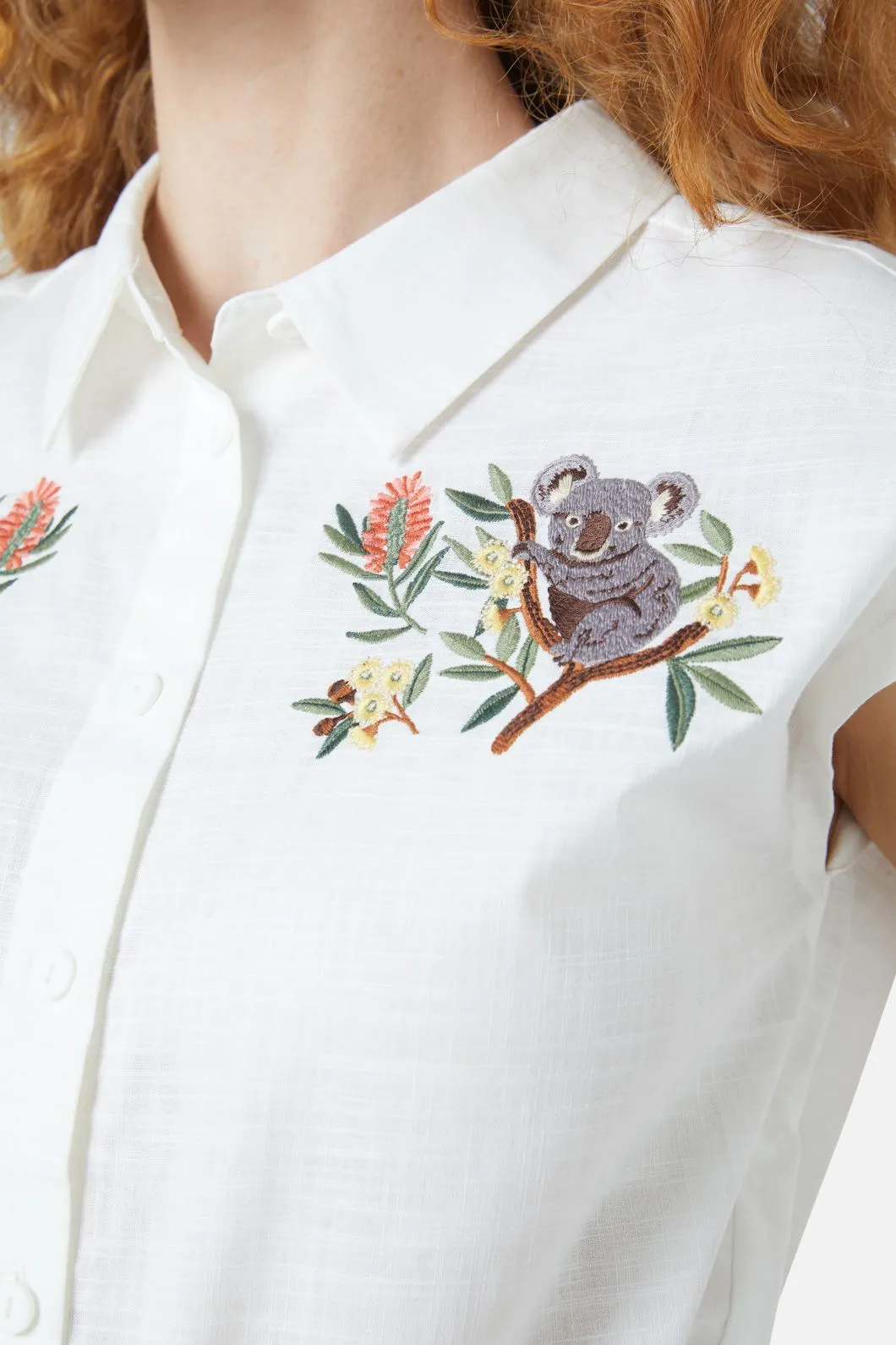 Koala Embroidered Blouse