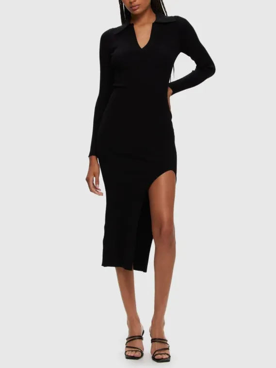 KUWALLA Long Sleeve Collared Dress