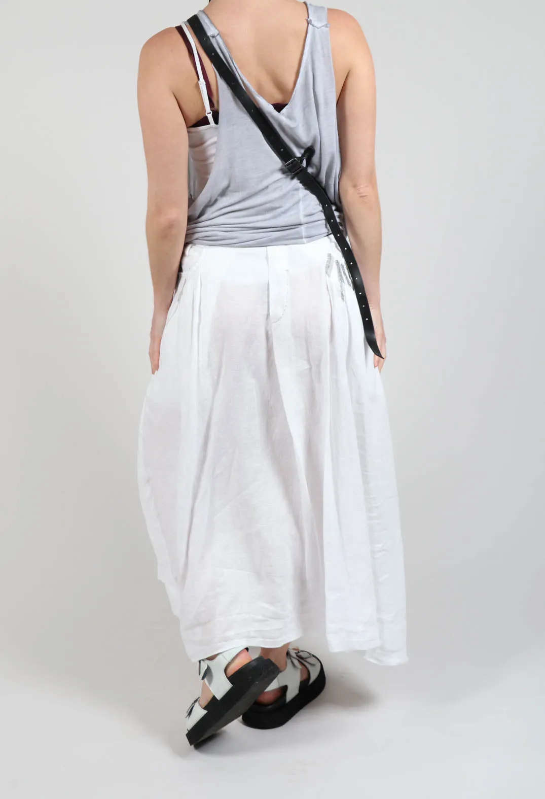 Linen Skirt in Off White