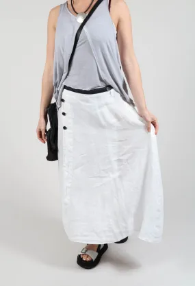 Linen Skirt in Off White