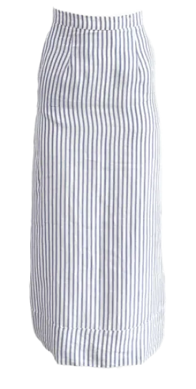 LJC Ivy Linen Skirt, Blue Stripe