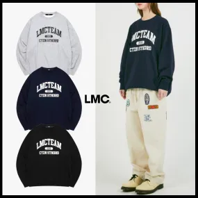 LMC  |Crew Neck Unisex Blended Fabrics Street Style Long Sleeves