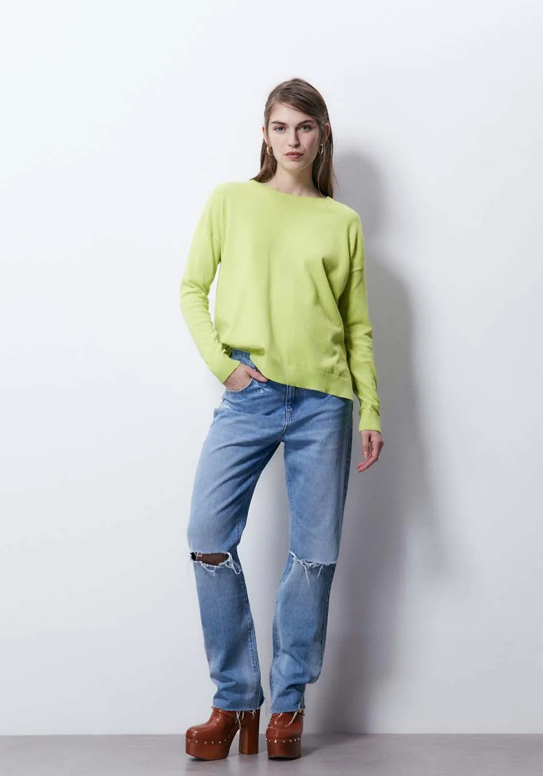 Long Sleeve Basic Jumper - Green