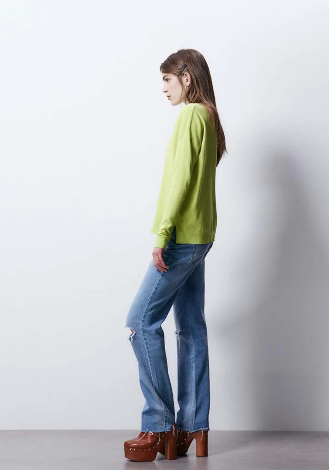 Long Sleeve Basic Jumper - Green