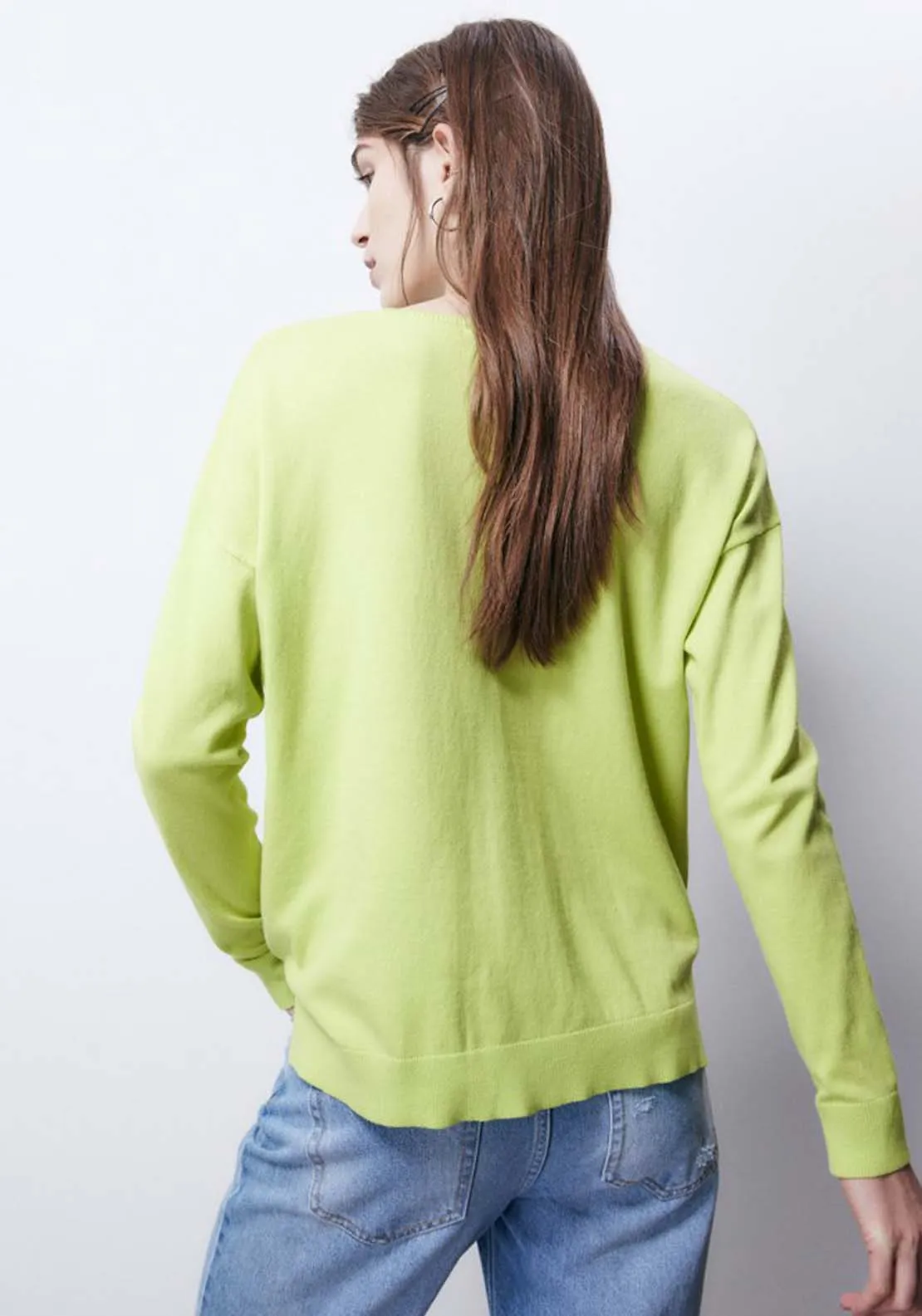 Long Sleeve Basic Jumper - Green