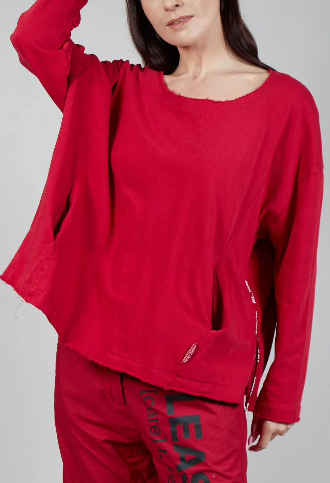 Long Sleeve Top in Chili