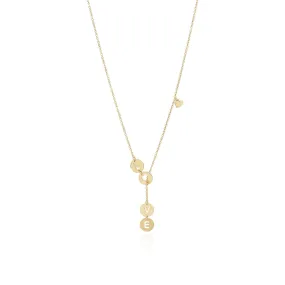 Love Lariat Necklace in Solid 10k Yellow Gold