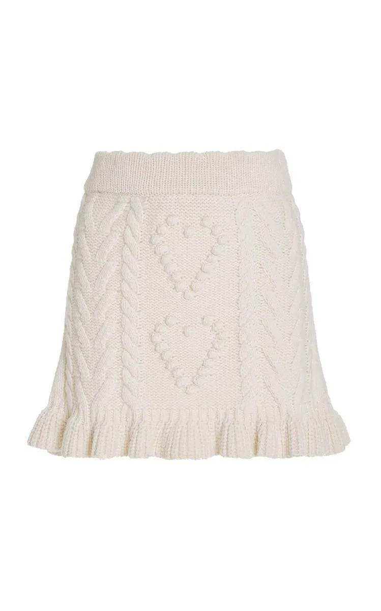 Loveshackfancy Brendana Knit Mini Skirt