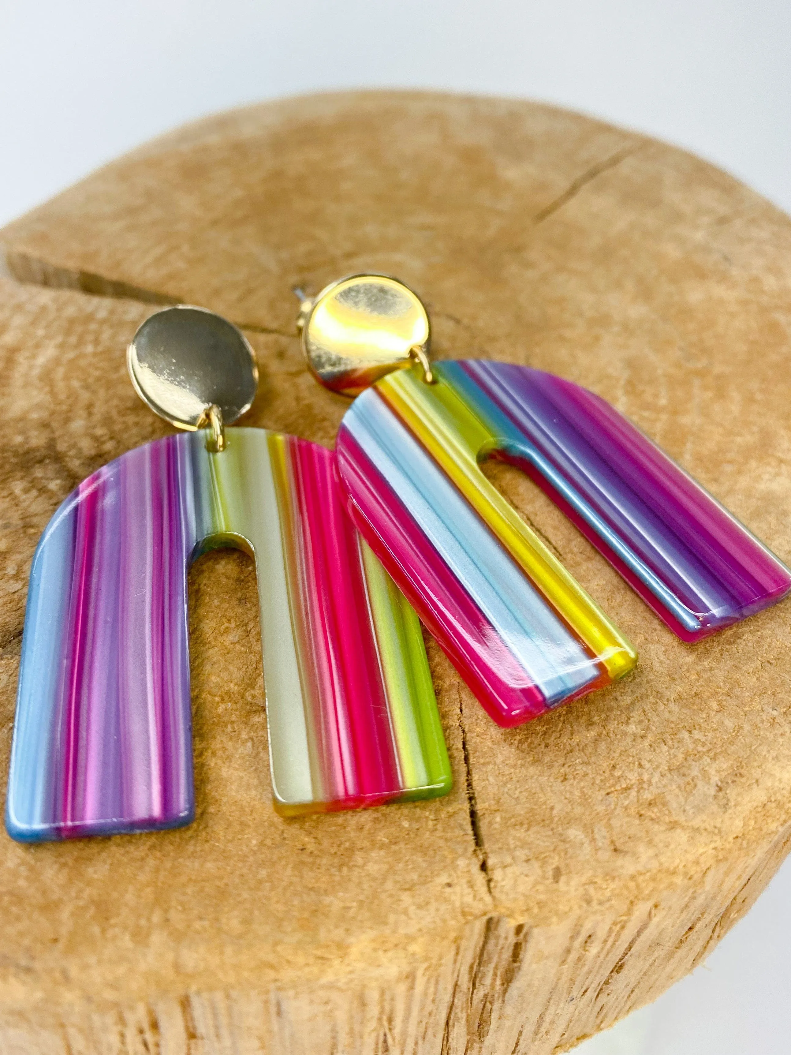 Lucite Arch Earring