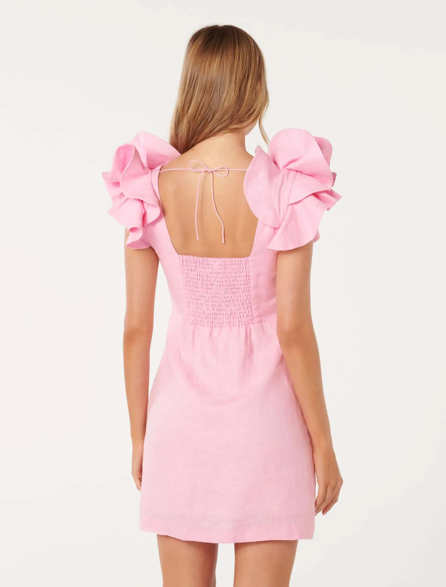 Mackenzie Ruffle Sleeve Mini Dress