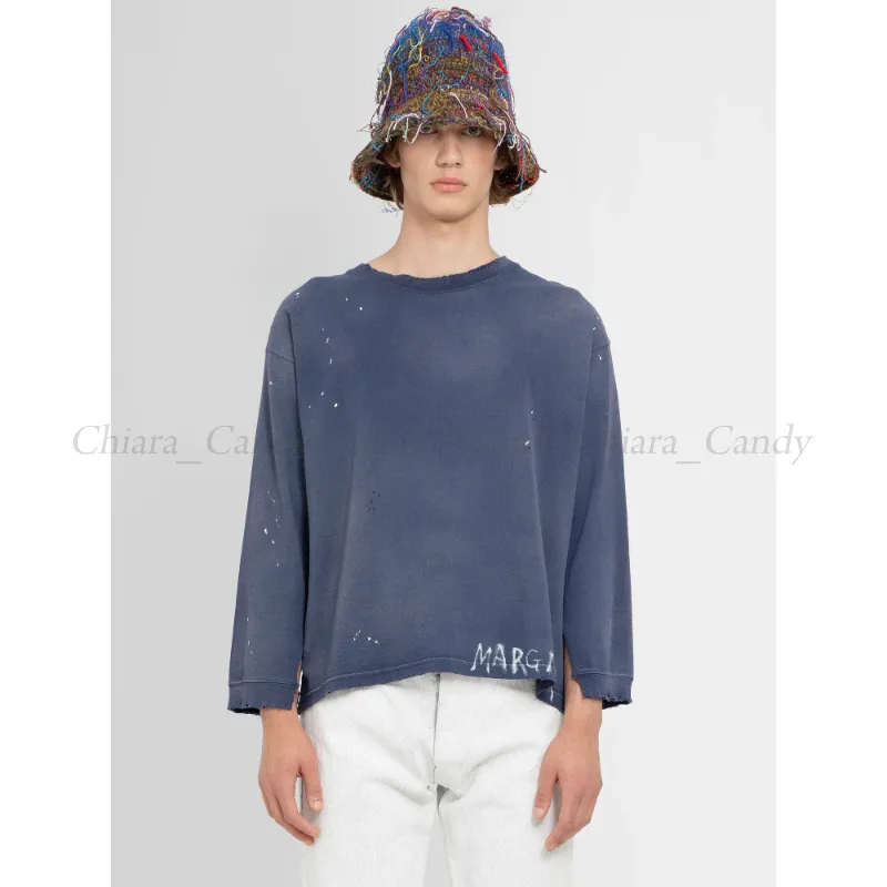 Maison Margiela  |Crew Neck Street Style Long Sleeves Plain Cotton