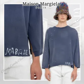 Maison Margiela  |Crew Neck Street Style Long Sleeves Plain Cotton