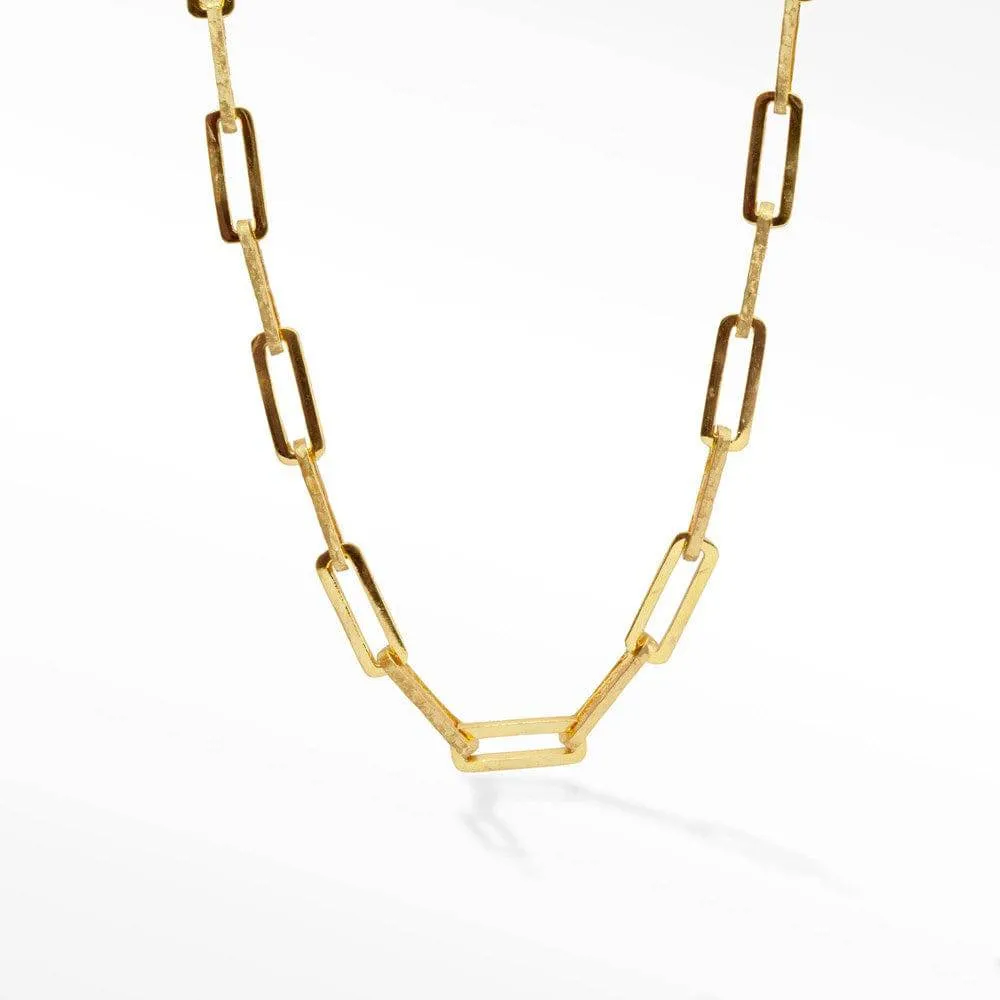 Mama Paperclip 14k Yellow Gold Necklace 18''