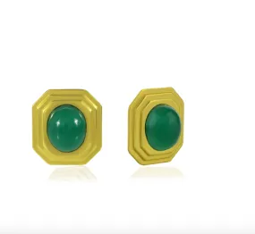 Mara Earring, Green Onyx