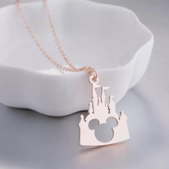 Mickey Castle Necklace, Disney Necklace