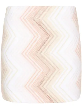 MISSONI Zigzag Knit Mini Skirt for Women in Color S01AO - SS24 Collection