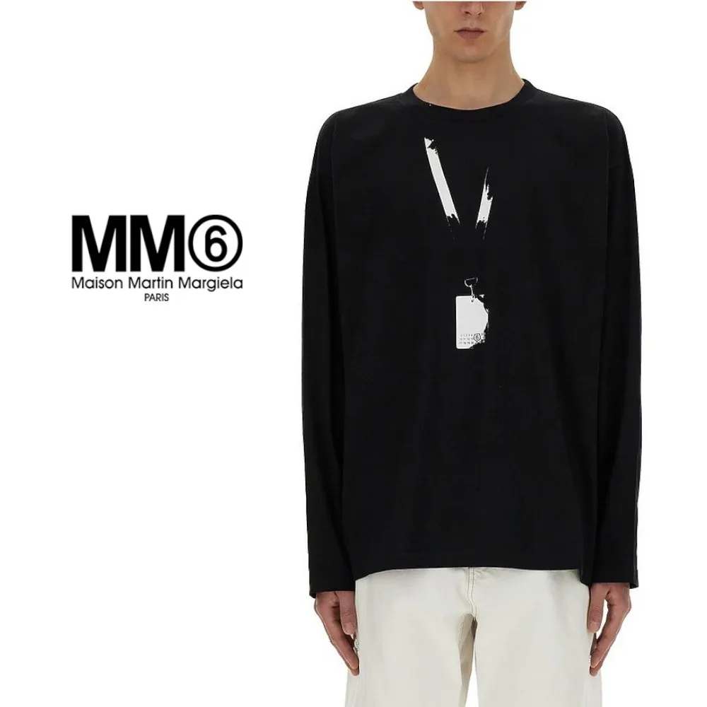 MM6 Maison Margiela  |Crew Neck Street Style Long Sleeves Plain Cotton