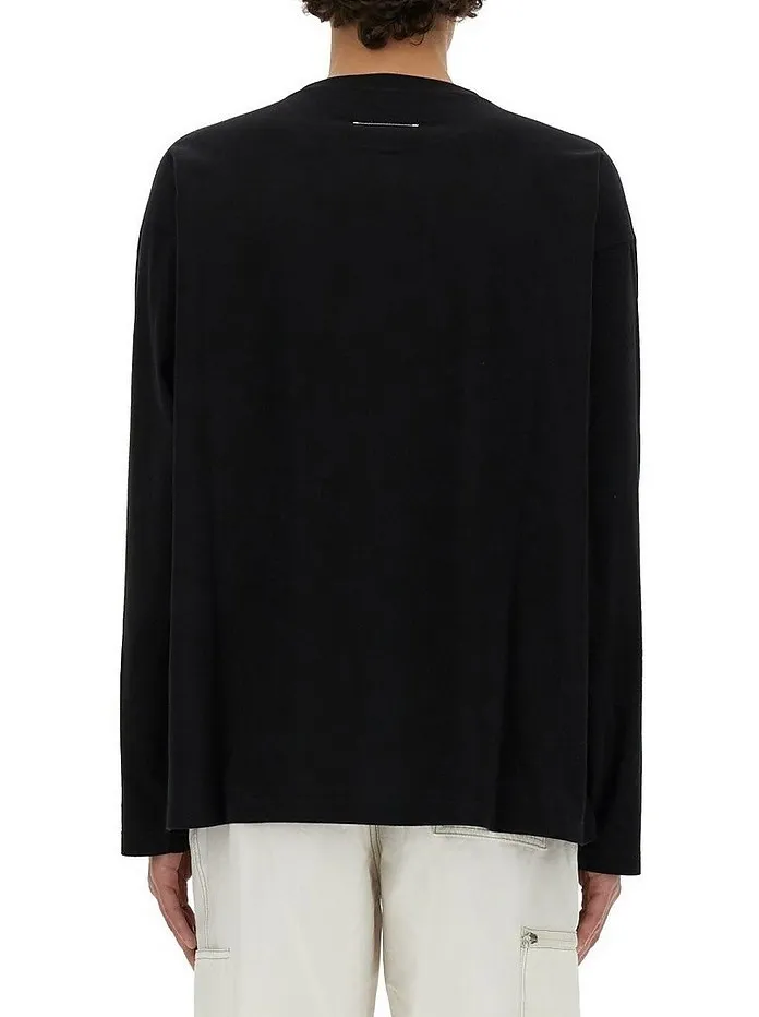 MM6 Maison Margiela  |Crew Neck Street Style Long Sleeves Plain Cotton