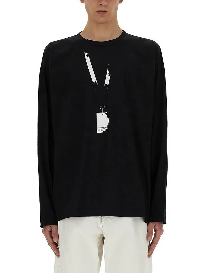 MM6 Maison Margiela  |Crew Neck Street Style Long Sleeves Plain Cotton