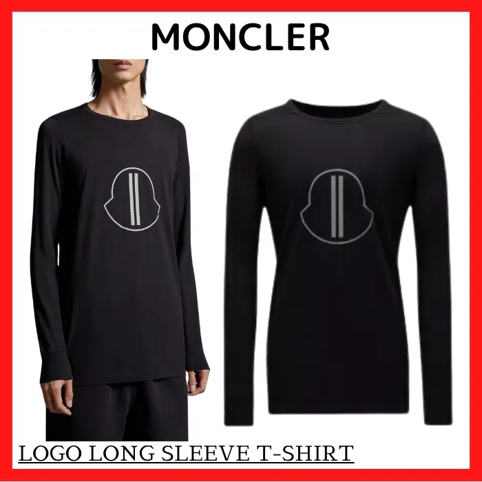 MONCLER  |Crew Neck Unisex Street Style Long Sleeves Plain Cotton