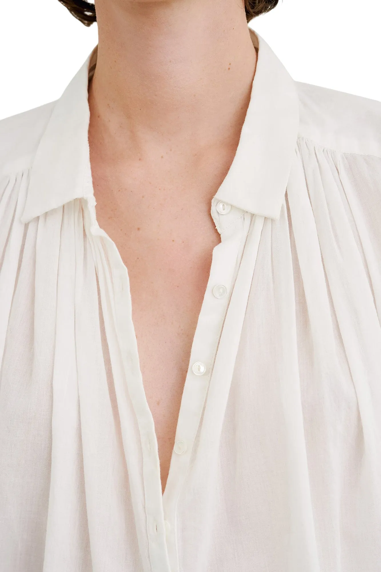 Nili Lotan Normandy Blouse in Ivory