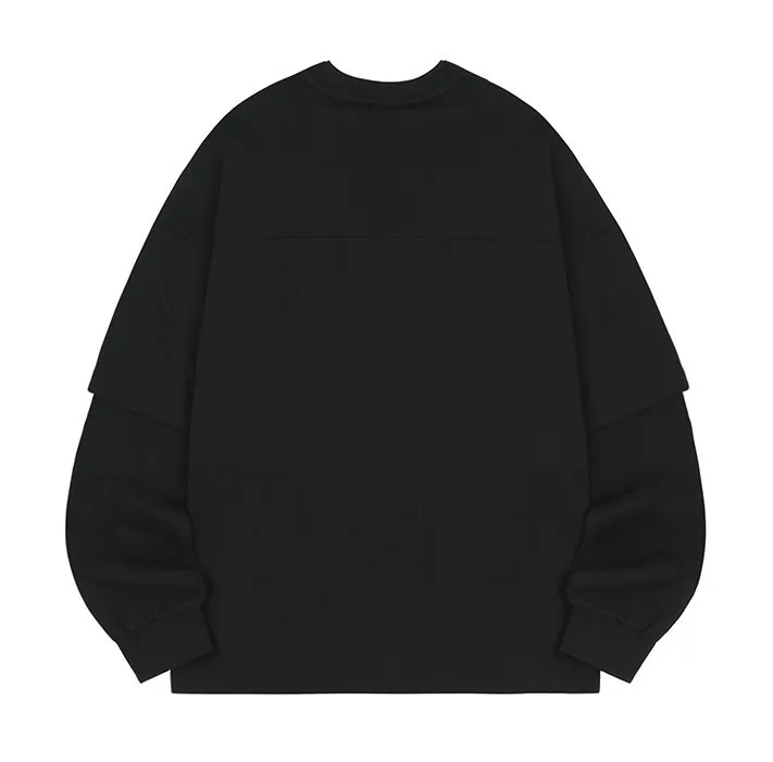 Odd Studio  |Crew Neck Unisex Street Style Long Sleeves Plain Cotton