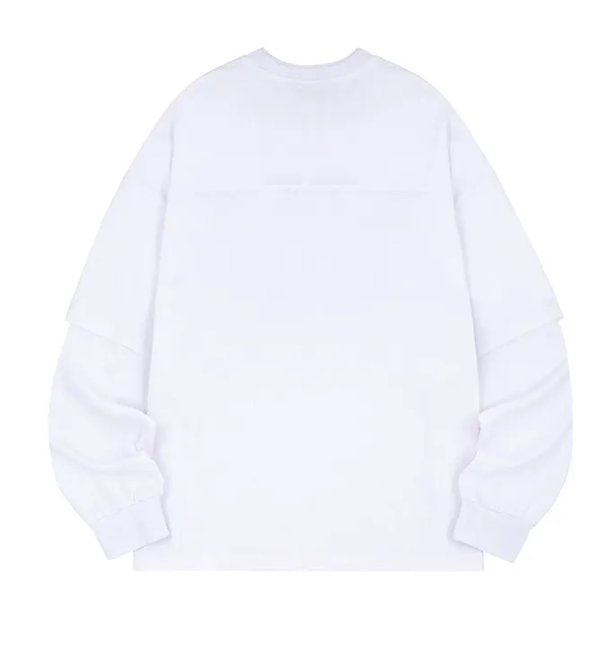 Odd Studio  |Crew Neck Unisex Street Style Long Sleeves Plain Cotton