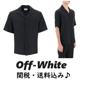 Off-White  |Silk Street Style Cotton Short Sleeves Shirts