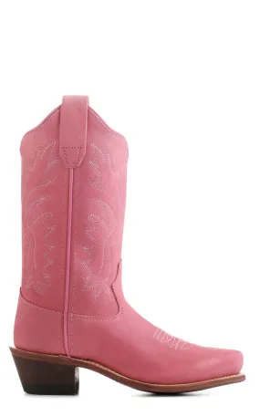 Old West Kids' Bubblegum Pink Snip Toe Cowboy Boots