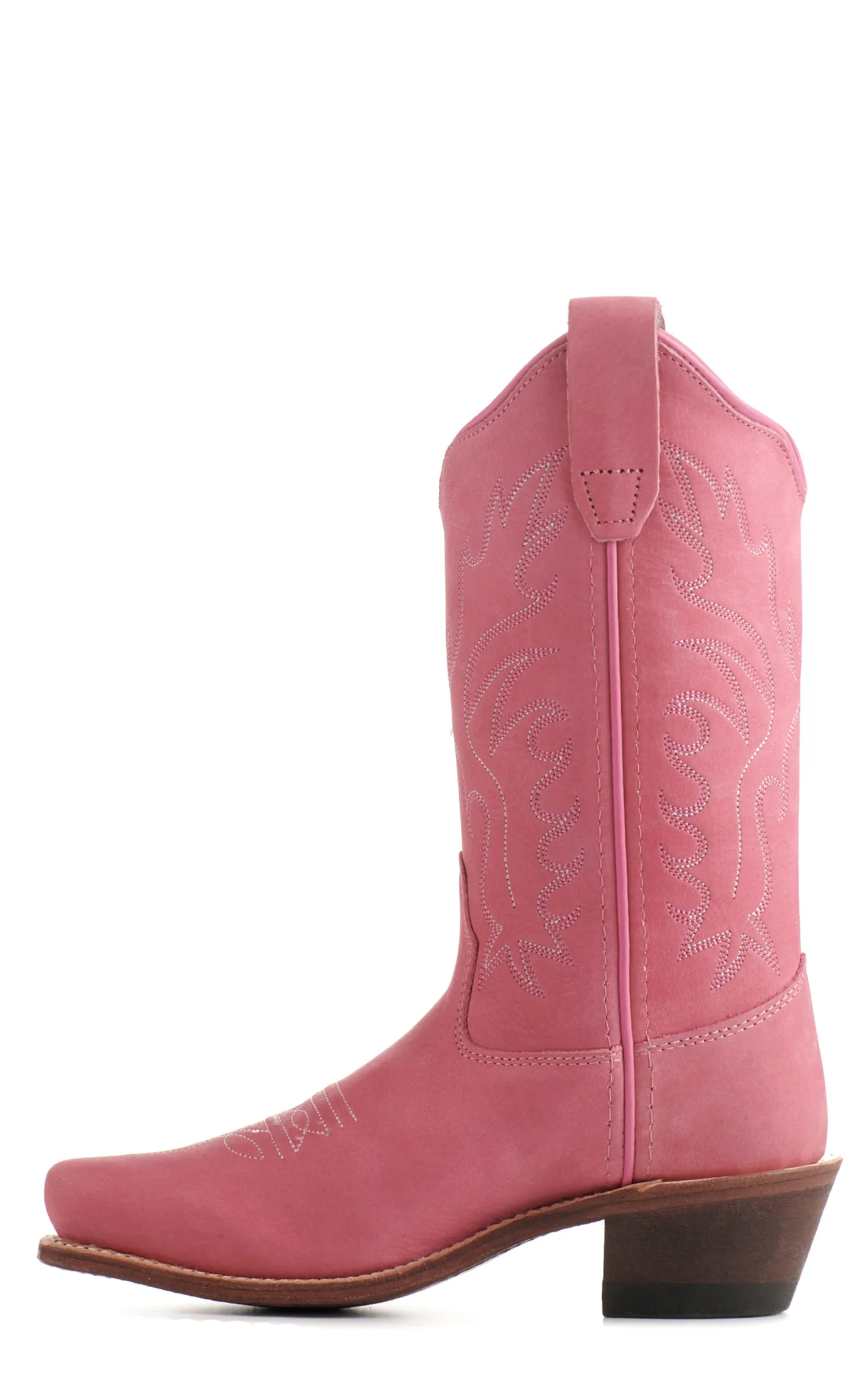 Old West Kids' Bubblegum Pink Snip Toe Cowboy Boots