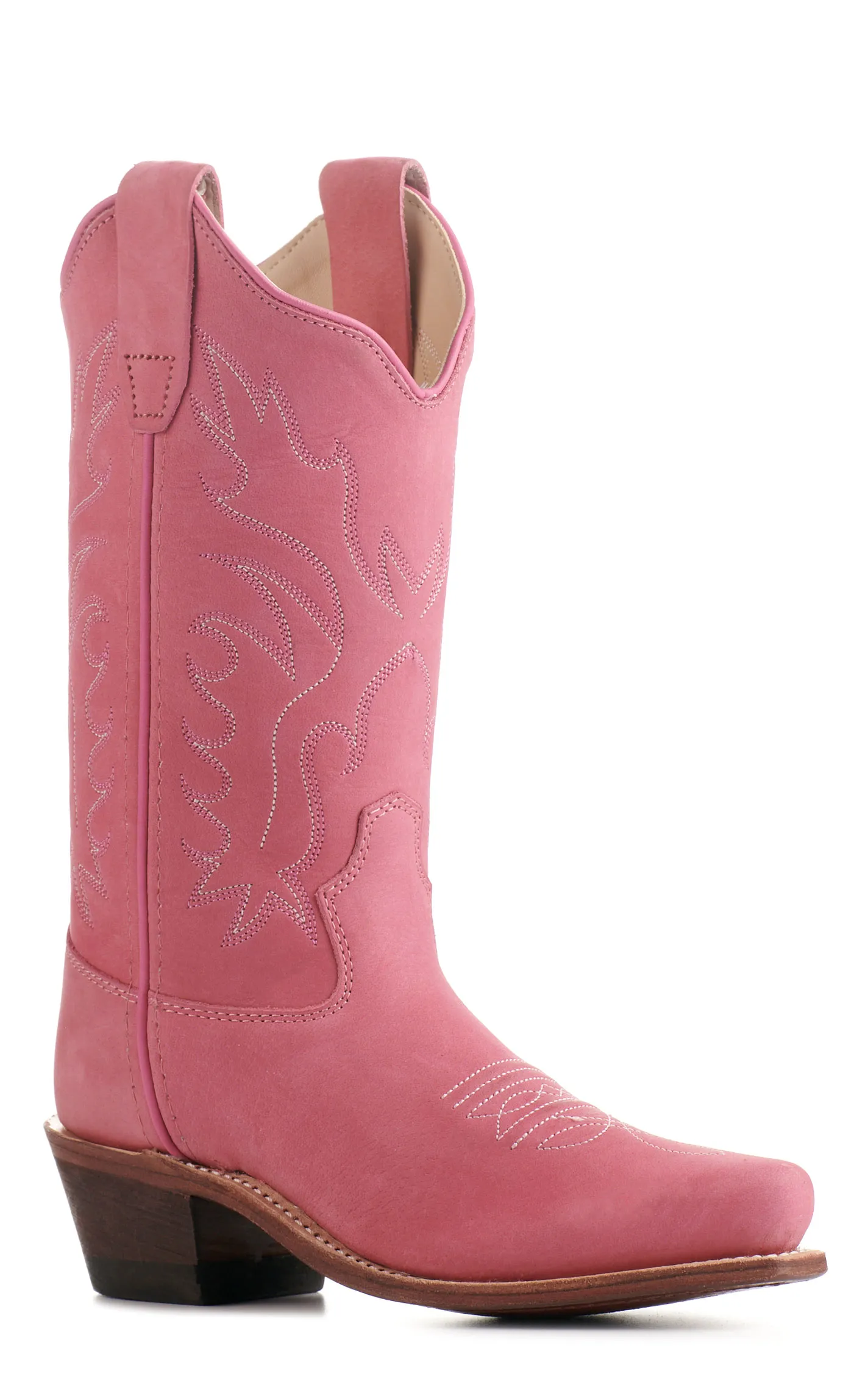 Old West Kids' Bubblegum Pink Snip Toe Cowboy Boots