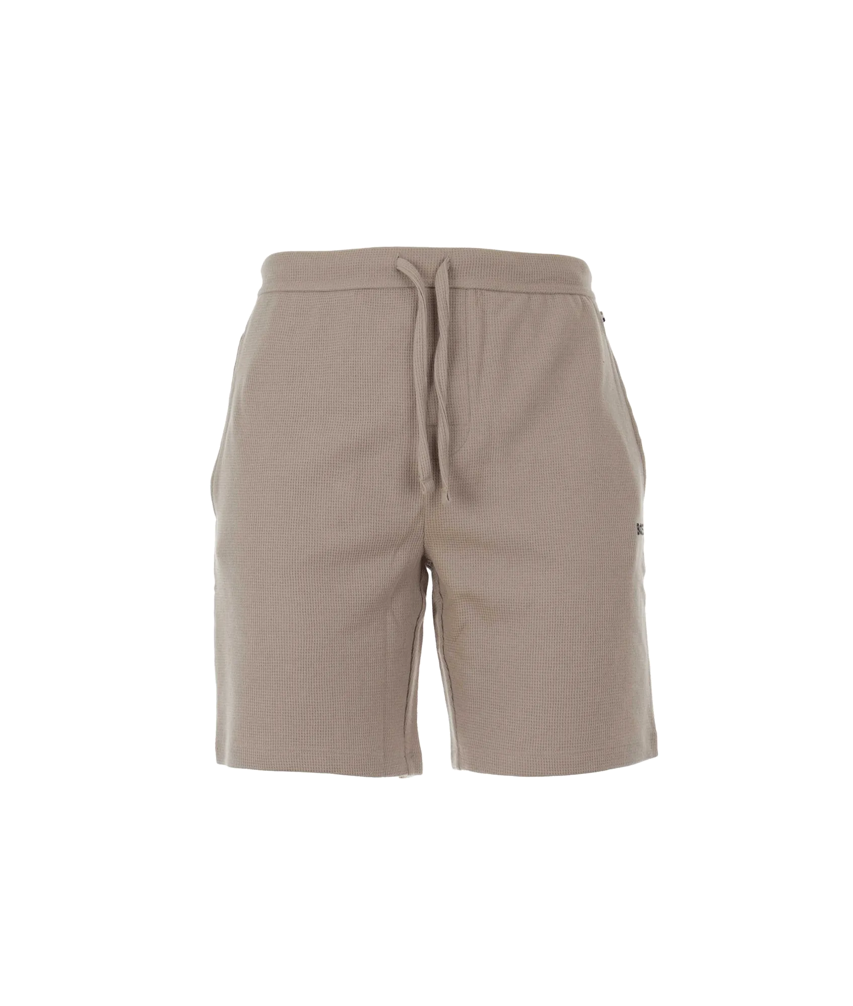 Pajama Shorts With Embroidered Logo - Beige