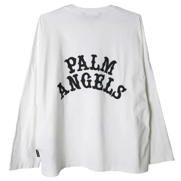 Palm Angels  |Crew Neck Street Style Long Sleeves Plain Cotton