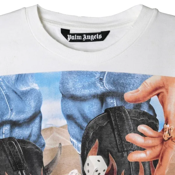 Palm Angels  |Crew Neck Street Style Long Sleeves Plain Cotton