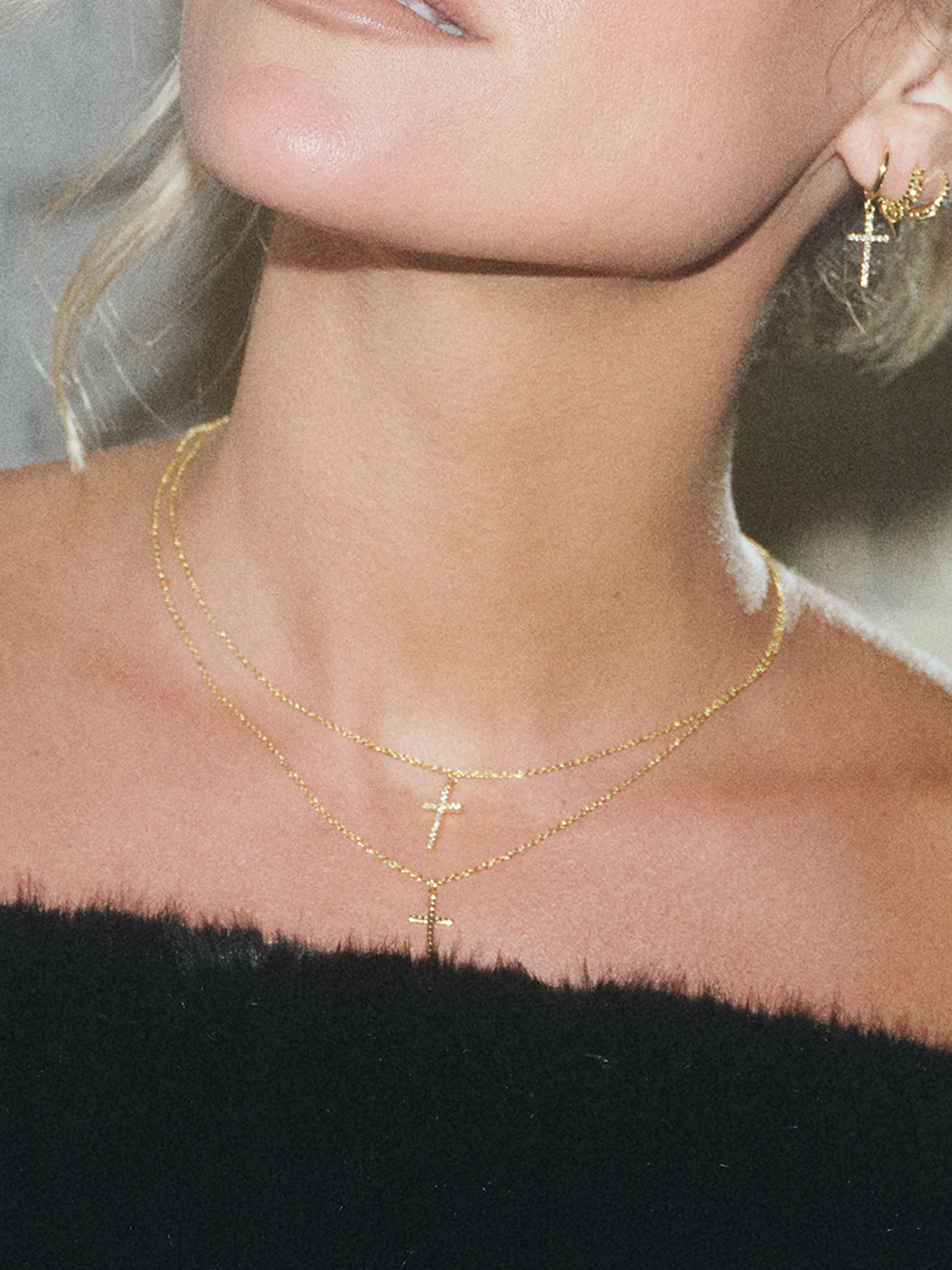 Pavé Cross Necklace