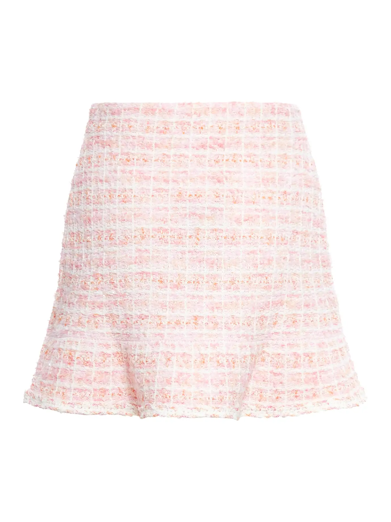 PINK CHECK KNIT SKIRT