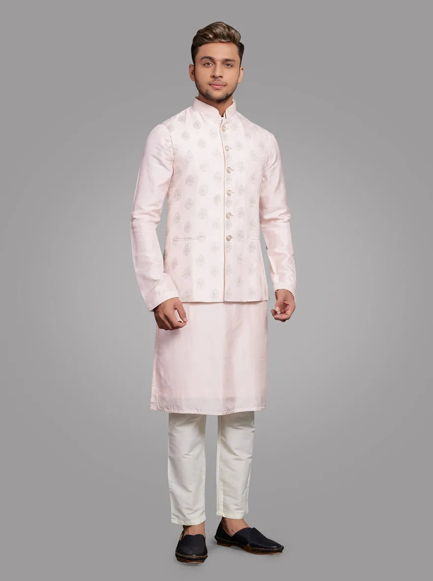 Pink Kurta Pajama with Koti | TULA