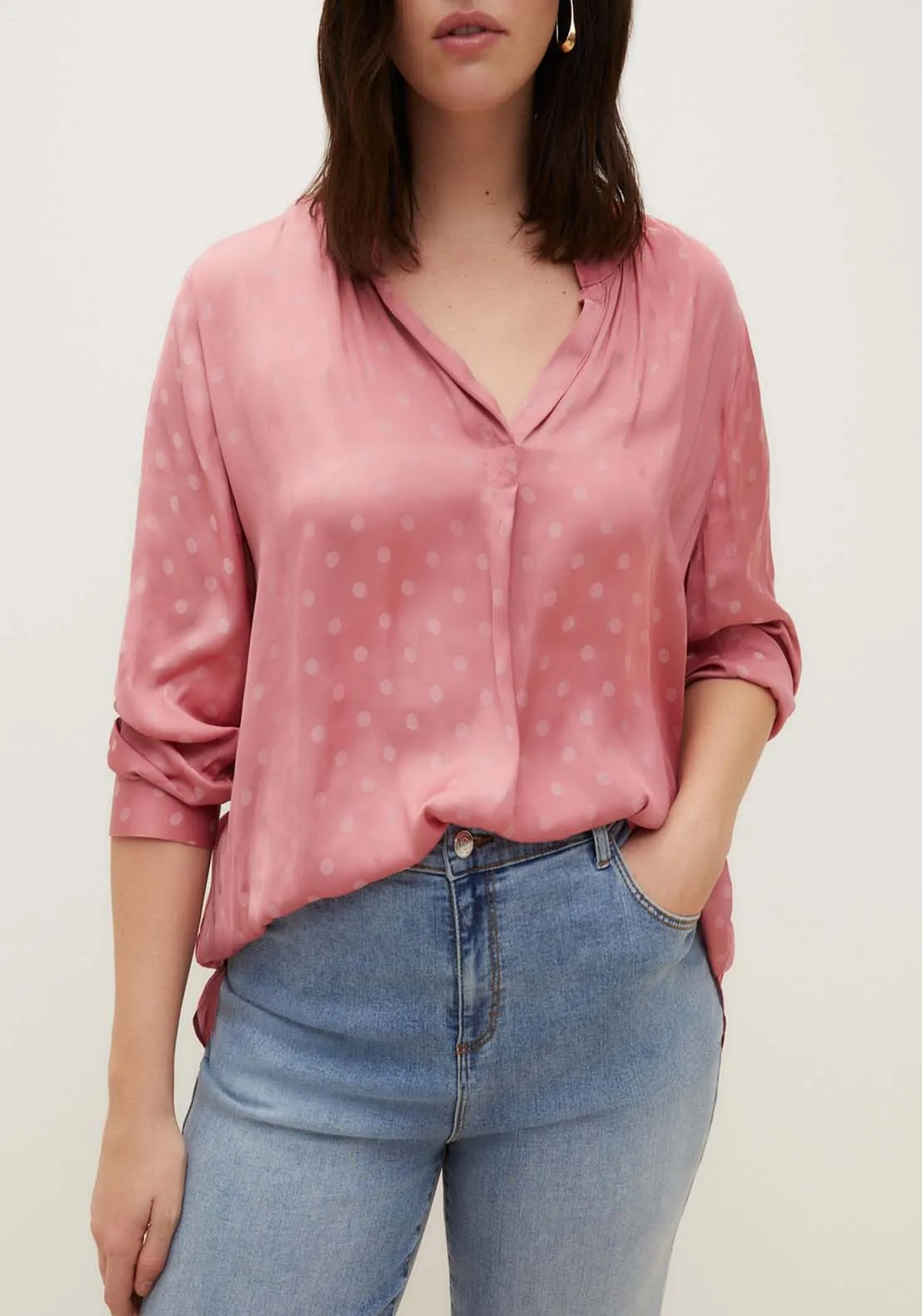 Polka Dot Blouse - Pink