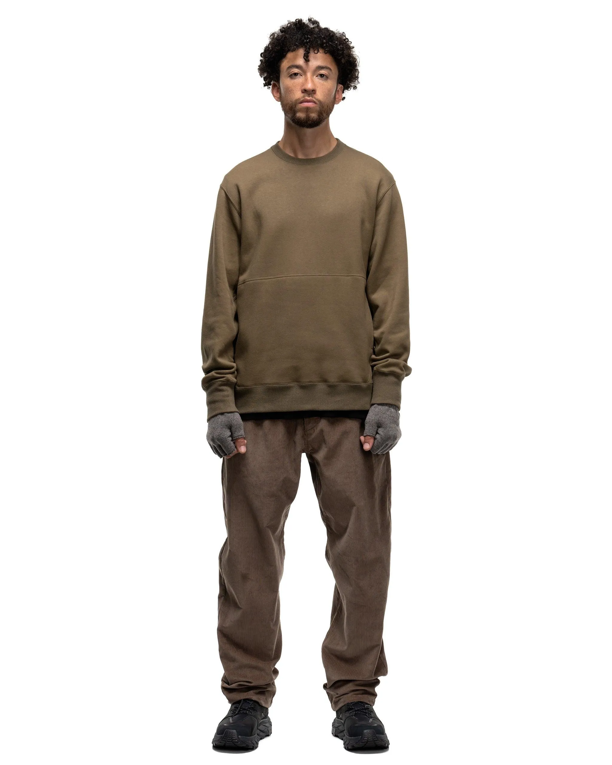 Prime Crewneck - Suvin Cotton Terry Olive