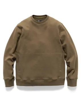 Prime Crewneck - Suvin Cotton Terry Olive