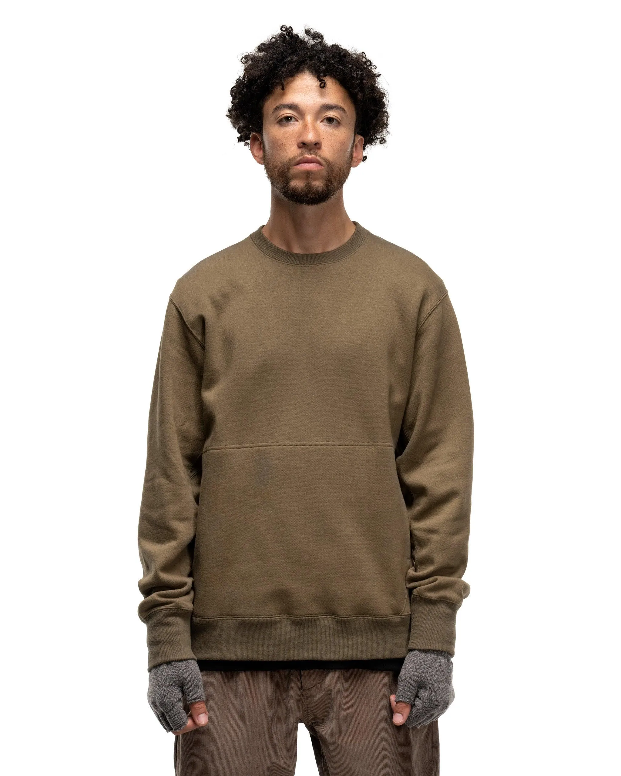 Prime Crewneck - Suvin Cotton Terry Olive