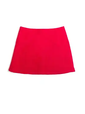 Punkwasp Linen Dart Skirt - Berry