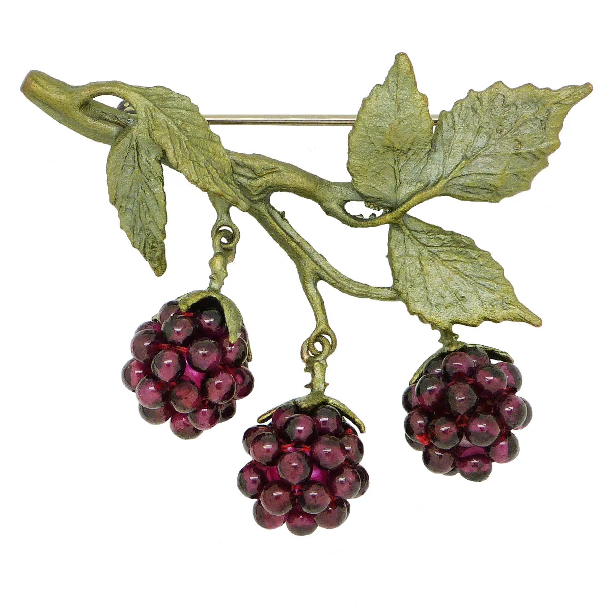 Raspberry Garnet 15 Pendant Pearl Necklace by Michael Michaud 8112